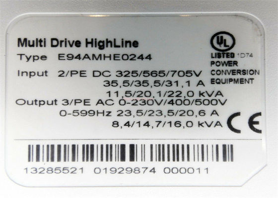 De Omschakelaars SERVOdrive 9400 REEKS 325/565/705 V gelijkstroom 11.5-22 KV van de Lenzee94amhe0244 Veranderlijk Frequentie