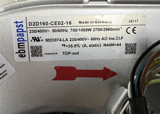 EBMPAPST ventilatorabb ACS800 Industriële Centrifugaalventilator D2D160-CE02-16