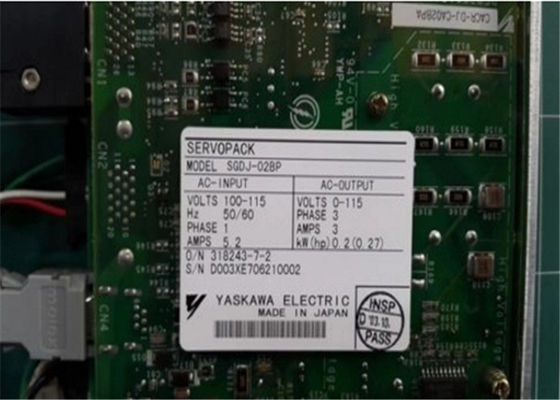 Servo de Aandrijvings Servopak Yaskawa 0.2kw 50HZ 60HZ van sgdj-02BP Ndustrial