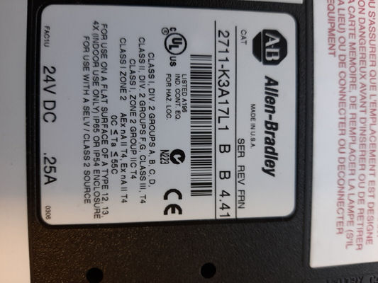 Het Touche screen de Pixel van Allen Bradley Panelview 128 X 64 van 2711-K3A17L1 RS232 DF1 HMI