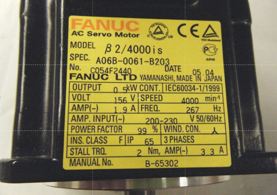 De Machine Servomotor A06B-0061-B203 van GE FANUCAC Cnc