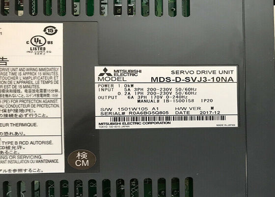 Van de de servomotorbestuurder mds-D-svj3-10NA van Mitsubishi MELDAS 1.0KW Industriële 3 faseac Aandrijving