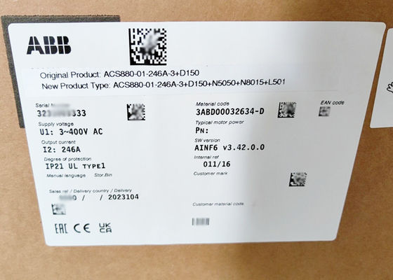 ACS880-01-246A-3+D150+L501+N5050 het Lage Voltageac van de frequentieomschakelaar ACS880 Aandrijving 132KW