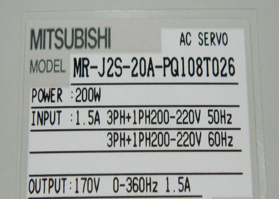 NIEUW de Versterker M.-j2s-20a-PQ108T026 Industrieel SERVOdrive van Mitsubishi Electric 200W