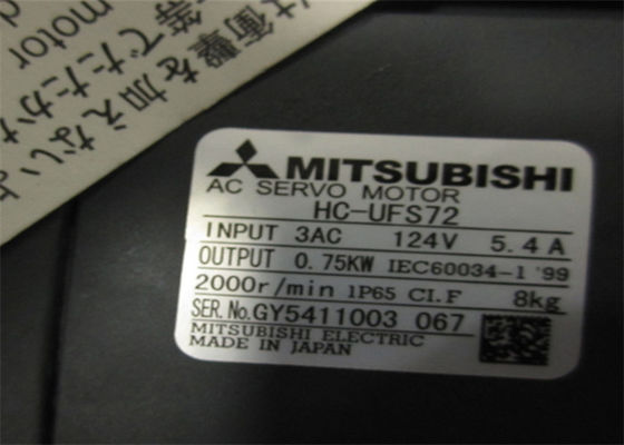 Hc-UFS72 de Industriële Servomotor 750W 2000PRM van Mitsubishi AC