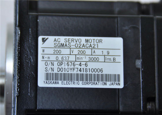 Sigma II de SERVOmotor 200W 1.9A 0.637N.m van YASKAWA SGMAH van sgmas-02ACA21 AC