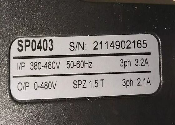 Van de Techniekenemerson unidrive SP0403 AC van de Nideccontrole de Aandrijving 0.75kW 0-480V 3PH 2.1A