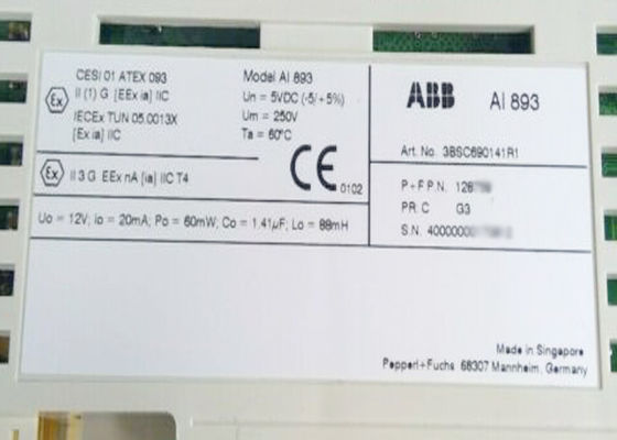 AI893 PLC I/O Module van de Module3bsc690141r1 S800 Analoge Input TC/RTD