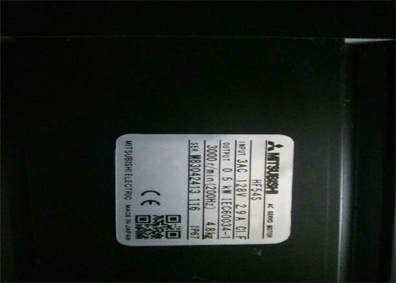 De Servo Gloednieuwe motorhf reeks 0.5KW 3AC 128V 2.9A 3000r/min van Mitsubishi HF54S Industial AC