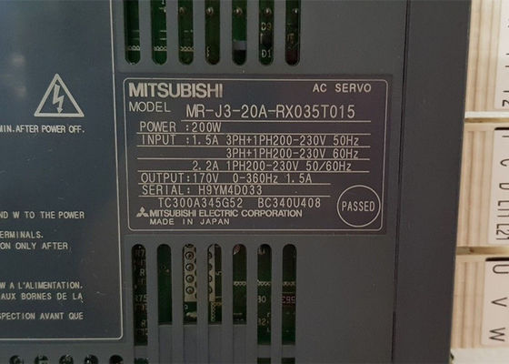 200W de Versterker1.5a Industriële DRIVE van MITSUBISHI M.-j3-20a-RX035T015 AC Servooutput 170V