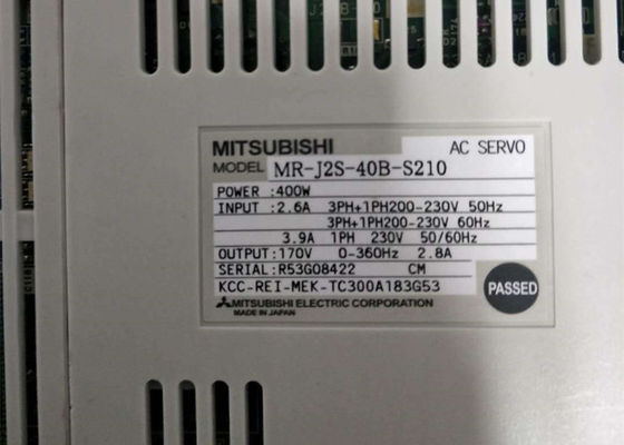 Industriële Servo de Aandrijvings M.-j2s-40b-S210 400W 230V 170V Versterker van Mitsubishi Melservo 3PH