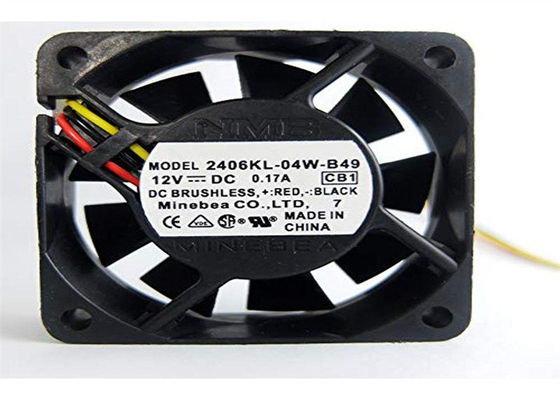 ASventilator 60X15MM VAN MINEBEA NMB 2406KL-04W-B49 GELIJKSTROOM DE 3-DRAAD VAN DE DE RIBtachometer VAN 12VDC 15.9CFM
