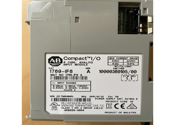 DE INPUTmodule 8 PUNT ANALOGE VOLTAGE/CURRENT 5-24 VDC VAN ALLEN BRADLEY 1769-IF8 0.12/0.07 AMPÈREN