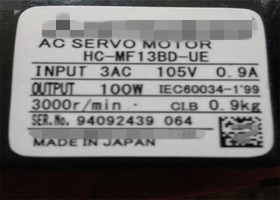 De Motoren hc-mf13bd-UE Elektrische AC Servomotor van Mitsubishi 100W NIEUW in voorraad