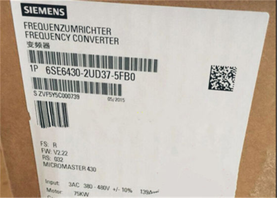 REGELDE de Veranderlijke de Frequentieomschakelaar 3AC 380-480 van 6SE6 430-2UD37-5FB0 Siemens TORSIEmacht 75 kW