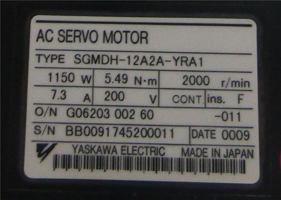 Sgmdh-12a2a-YRA1 Sigma 5 de Elektrische AC Servomotor 1150W 7.3A 200V 2000r/min van Yaskawa
