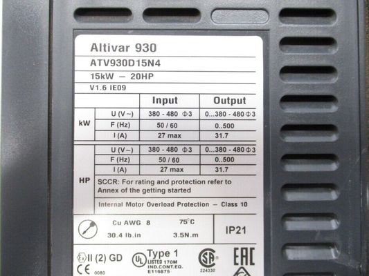 ATV930D15N4 de Veranderlijke snelheidsaandrijving van Schneider Schneider Electric, Altivar-Proces ATV900, BIJ