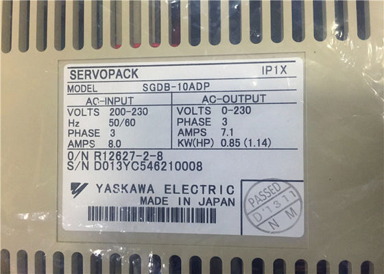 De Industriële Servoaandrijving 850W van YASKAWA sgdb-10ADP 50/60HZ SERVOPACK
