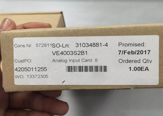 Analoge de Inputkaart VE4003S2B1, 8 CH, 4-20mA, HERT, NIEUWE REEKS 2 van EMERSON DELTAV