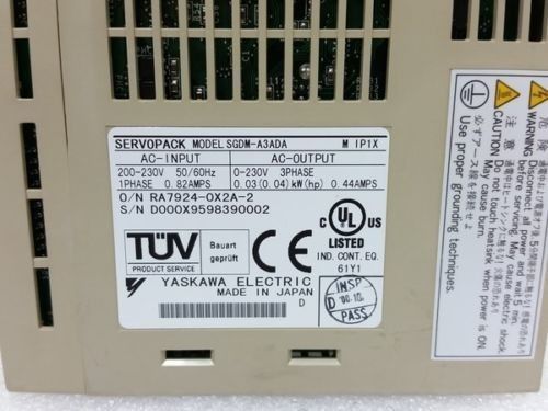 Sgdm-A3 de Input 1PH SERVOPACK van ADA Yaskawa Electric ServoPack Yaskawa AC 200-230V