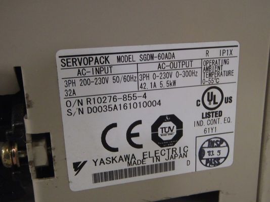 Sgdm-60 de Industriële Elektrische ServoPack 5.5KW AC Servoaandrijving van ADA Yaskawa