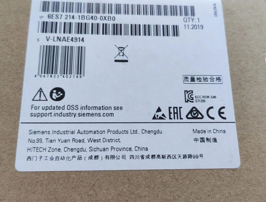 De compacte cpu AC/DC/relay 2 PROFINET havens van SIEMNES 6ES7215-1BG40-0XB0 S7-1200 cpu 1215C