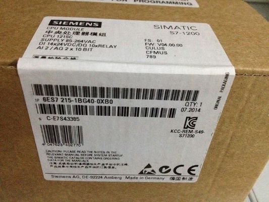 De compacte cpu AC/DC/relay 2 PROFINET havens van SIEMNES 6ES7215-1BG40-0XB0 S7-1200 cpu 1215C