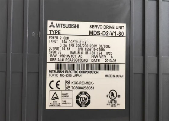 Mds-d2-v1-80 de industriële Servoreeks mds-D AC 200-230V 50/60Hz 0.2A van Aandrijvingsmitsubishi