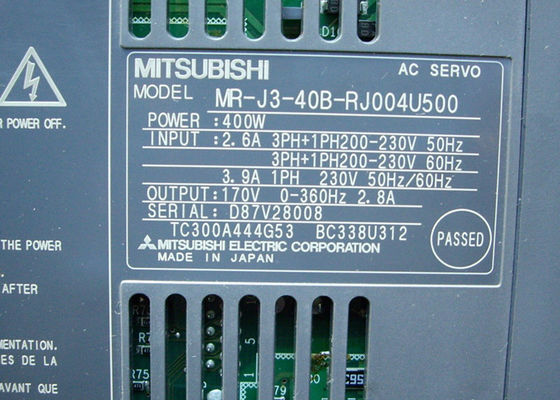 MITSUBISHI-Bestuurders M.-j3-40b-RJ004U500 400W Industriële AC Servoversterker