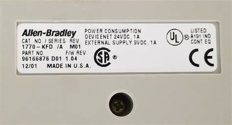 De Modulelooppas van ab 1770-KFD op 9,0 Volts gelijkstroom-Voltage en 1 Ampère van Huidige Interface rs-232