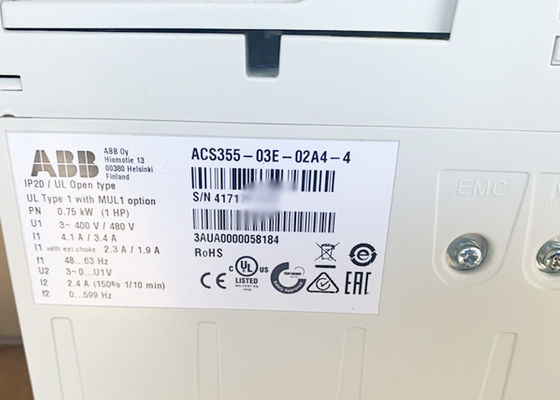 Acs355-03e-02a4-4 laag Voltageac Aandrijving 3AUA0000058184 0.75kW 2.4A