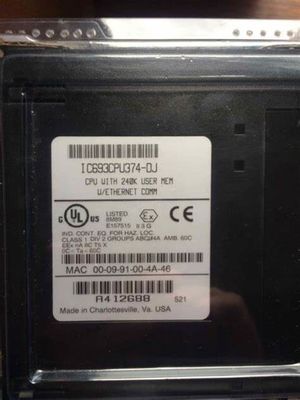 GE IC693CPU374 CPU-module met een processorsnelheid van 133 MH 240 KB 7,4 watt bij 5V DC-spanning