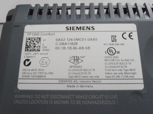 SIEMENS 6AV2124-0QC02-0AX0 24 MB configuratie geheugen touch operation 15 &quot; breedbeeld TFT-scherm