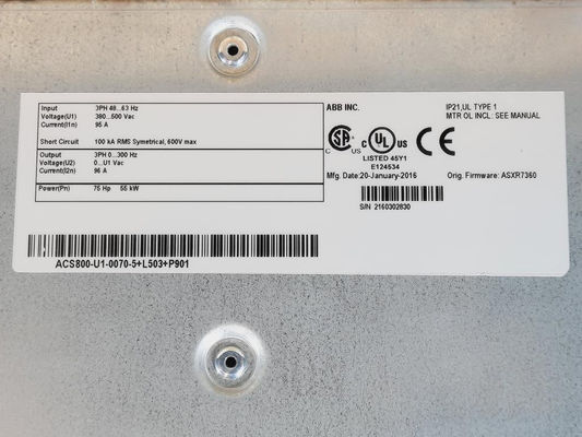 ABB Frequentieomzetter ACS800-04-0210-3+D150+L503+P901 132 kW 240 A 48... 63 Hz
