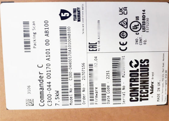 C300-04400170A CONTROL TECHNICES 7.5 kW 17A Frequentieomvormer