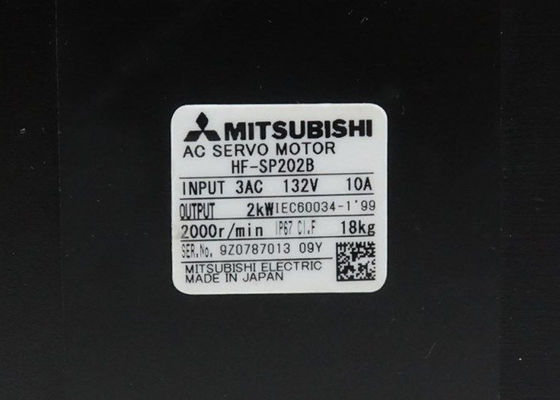 Mitsubishi 2kW 400V AC Servomotor HF-SP202B met rem NUW in voorraad