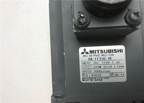 Mitsubishi 200W AC SERVO MOTOR HA-FF23C-UE 3AC 129V 1.3A 3000 rpm op voorraad