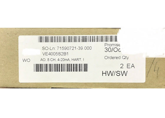 EMERSON DELTAV Analoog Uitgangskaart VE4005S2B1 KJ3221X1-BA1 8 CH 4-20 mA, HART NEW