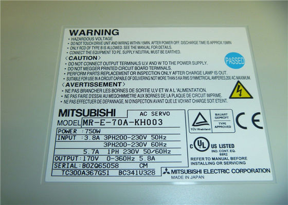 750W AC Servomotor HF-KE73BW1-S100 Controller MR-E-70A-KH003 Nieuw