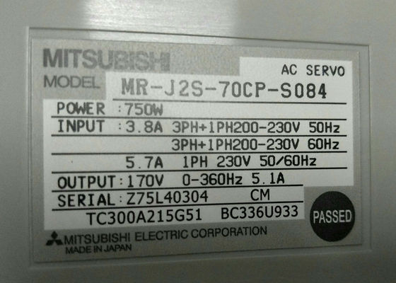 Mitsubishi Industrial Drive MR-J2S-70CP-S084 AC Servo Versterker 750W Input 3.8A 200-230V