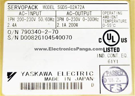 Yaskawa SGDS-02A72A 200-230V Spanning Servo Drives Nieuw In Originele