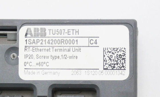 ABB TU507-ETH 1SAP214200R0001 Interface Terminal Unit voor Ethernet-protocollen Schroefterminals