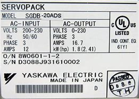 Yaskawa Nieuwe SGDB-20ADS Industrial Servo Drives Brand New In Box