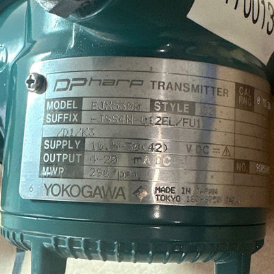 Yokogawa EJX530A-JBS4N-012EL/FU1/D1/K3 DP Harpzender 10,5-30VDC