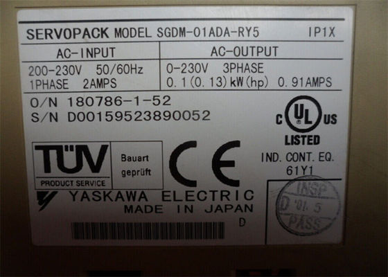 Yaskawa SGDM-01ADA-RY5 Japanse merk servo aandrijving nieuw origineel