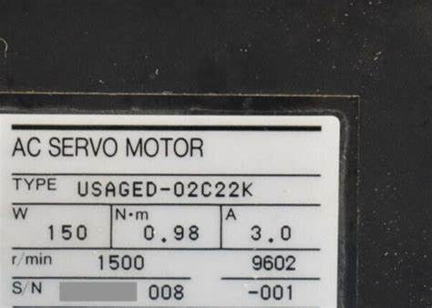 200W Yaskawa Industrial AC Servo Motor USAGED-02C22K Brand nieuw