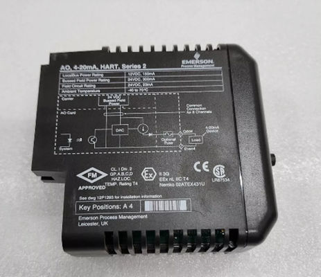 Emerson KL3022X1-BA1 DeltaV Analoog Uitgangsmodule Hard 4-20mA 12P2531X122