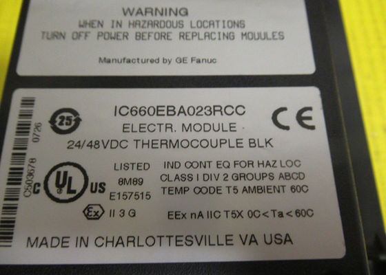 GE Fanuc IC660BBA023 6 ingangscircuits, 24 tot 48 volt gelijkstroom van blokvermogen, -25 mV tot 150 mV van spanningsmetingen