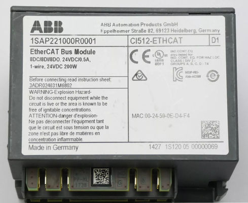 CI512-ETHCAT ABB gloednieuwe digitale IO-communicatiemodule 24V