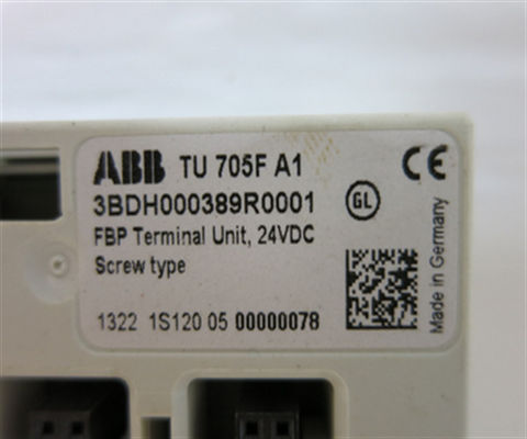 TU705F 3BDH000389R0001 FBP Terminal Unit 24 VDC ABB